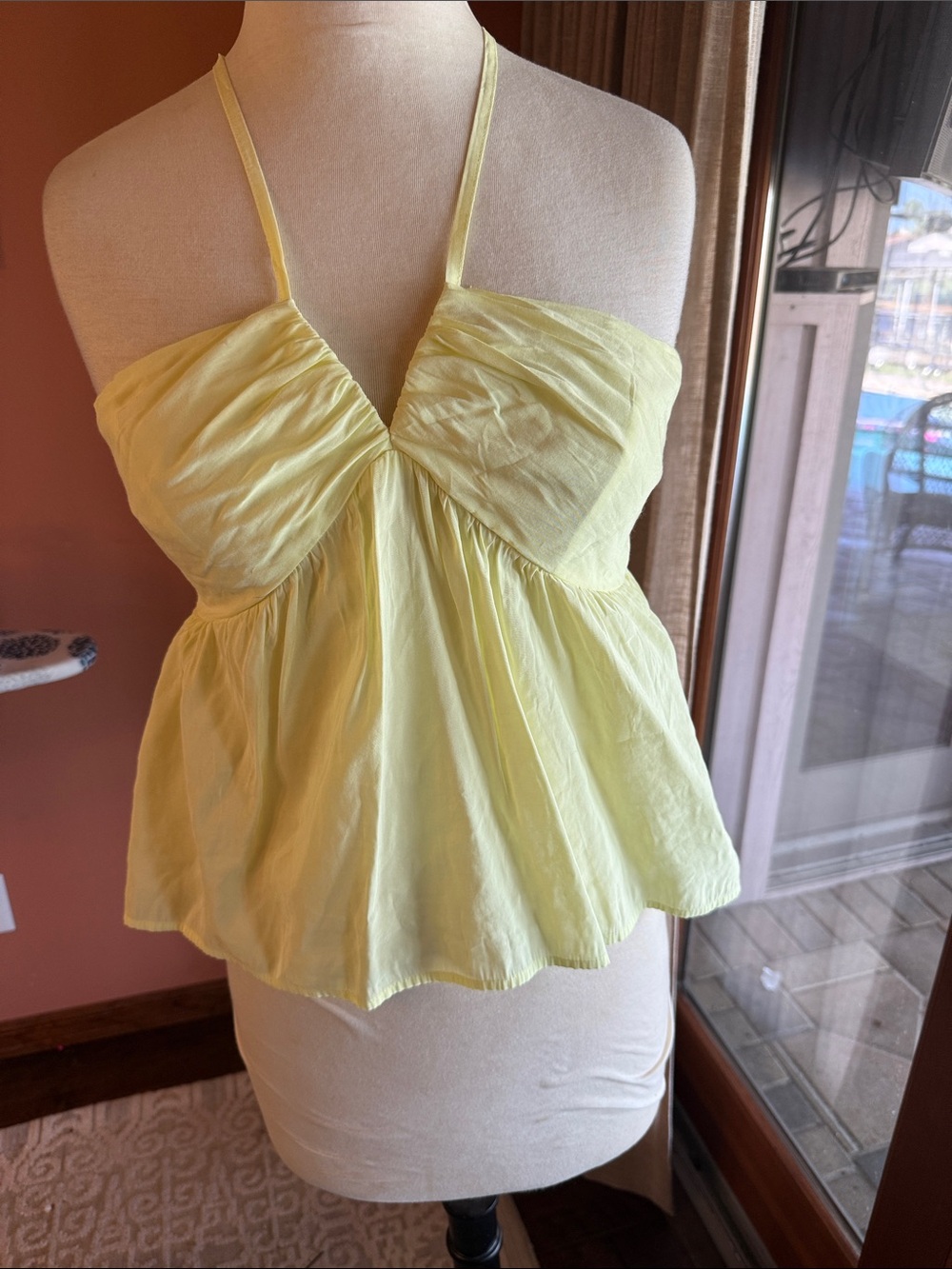 Universal Thread Yellow Halter Babydoll Camisole